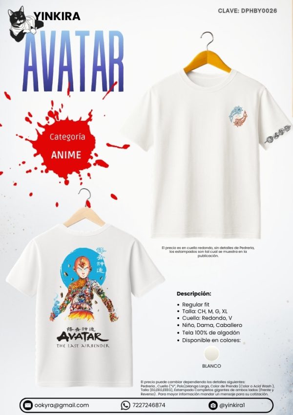 Playera Avatar - Yinkira