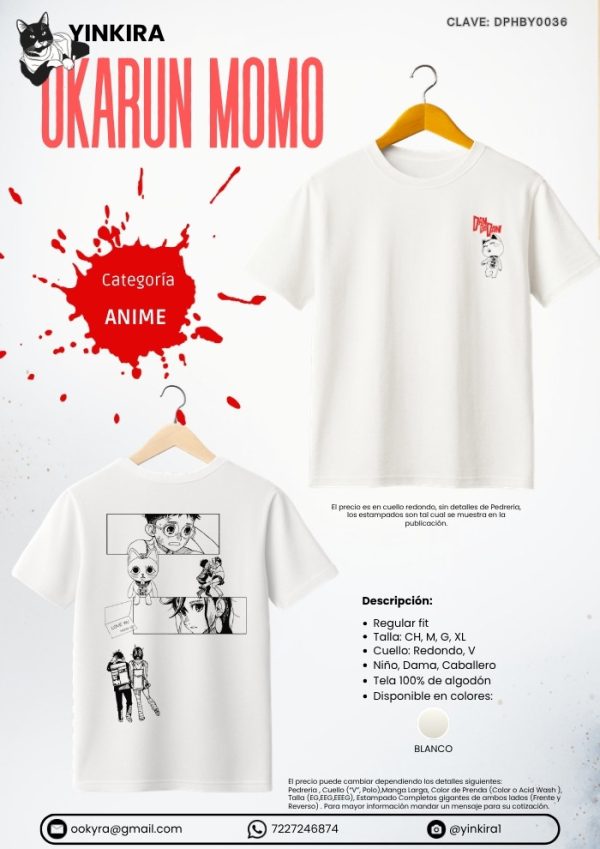Playera Okarun Momo - Yinkira