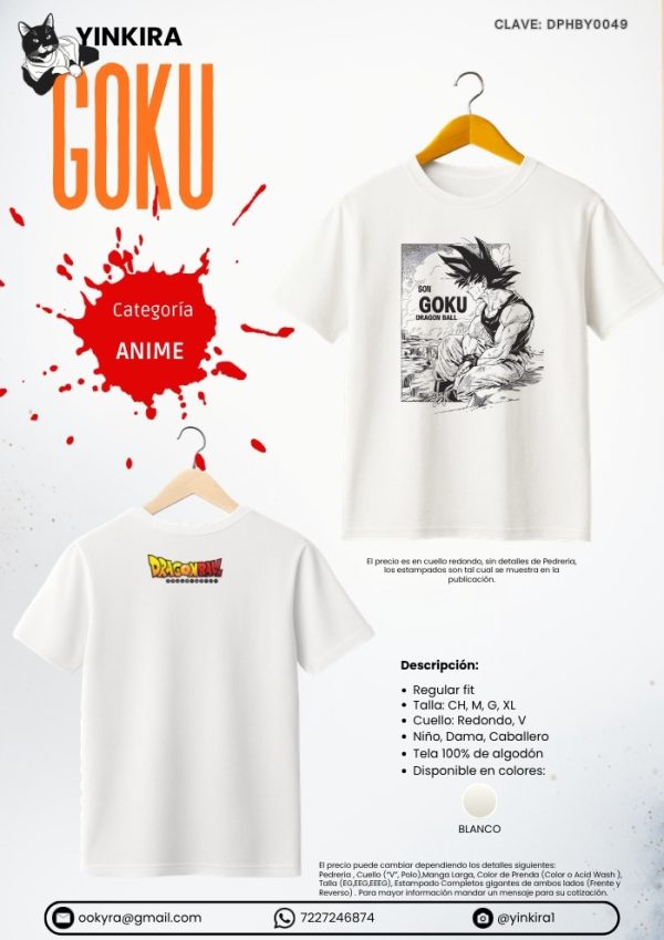 Playera Goku - Yinkira