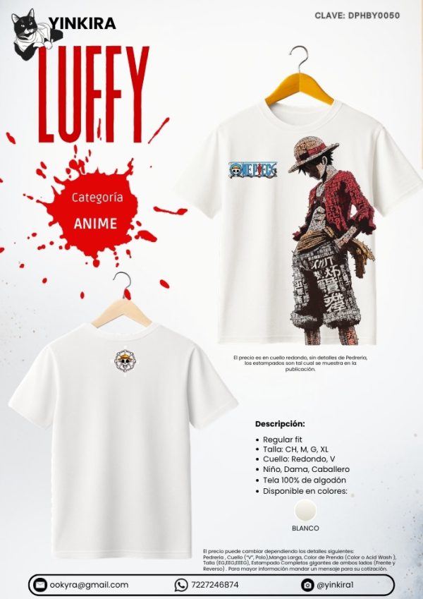 Playera Luffy - Yinkira