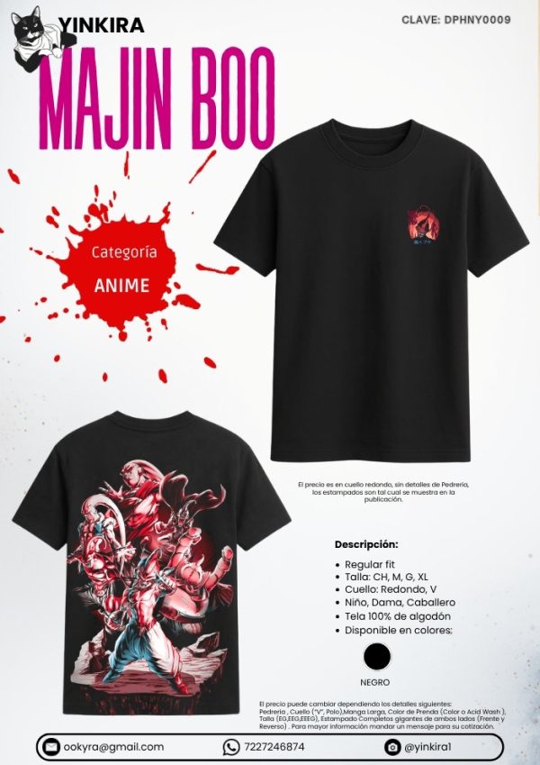 Playera Majin Boo - Yinkira