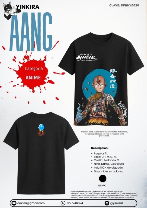 Playera Aang - Yinkira