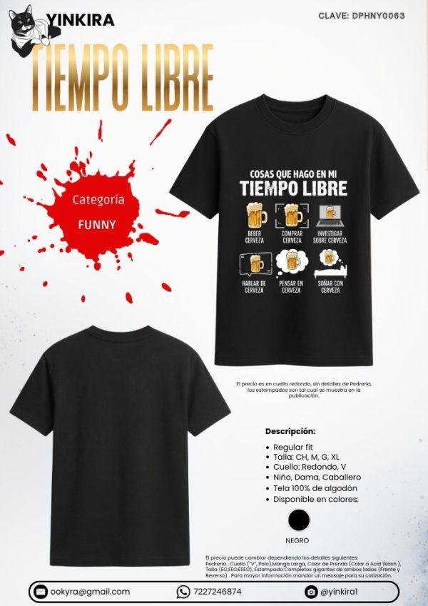 Playera Tiempo Libre - Yinkira