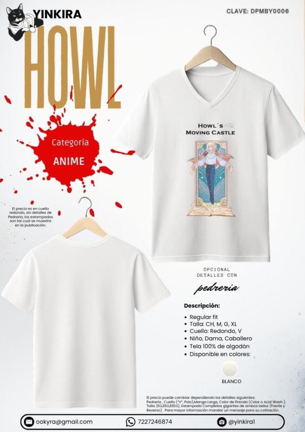 Playera Howl - Yinkira