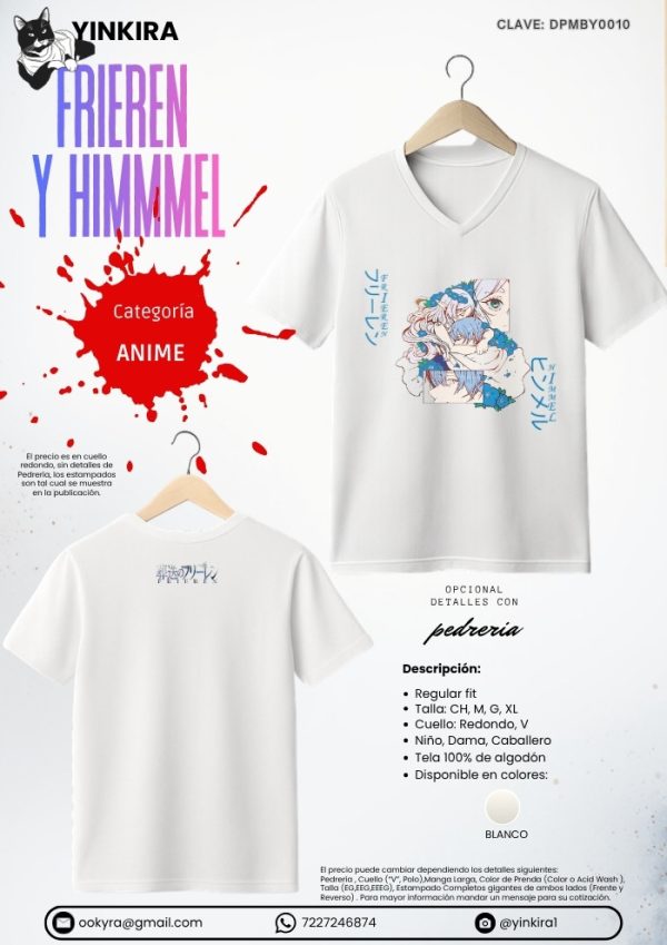 Playera Frieren y Himmel - Yinkira
