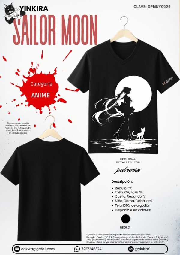 Playera Sailor Moon - Yinkira