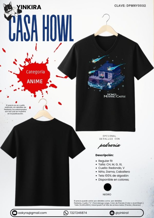 Playera Casa Howl - Yinkira