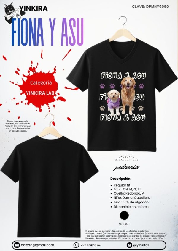 Playera Fiona y Asu - Yinkira