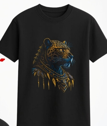 Playera personalizada con diseño de jaguar