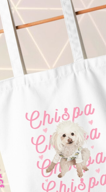 Tote bag personalizada con foto de mascota