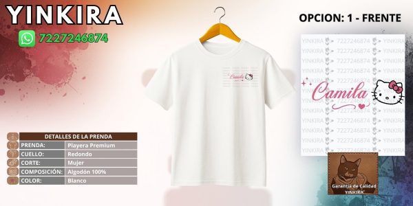 Propuesta final del frente de la playera de generacion, ya aprobada por la clienta