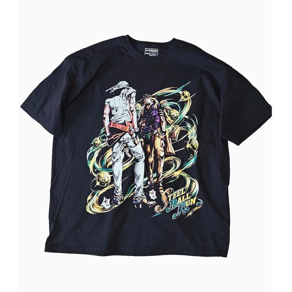 Playera negra talla 3XL personalizada con un personaje de anime estampado a todo color al frente